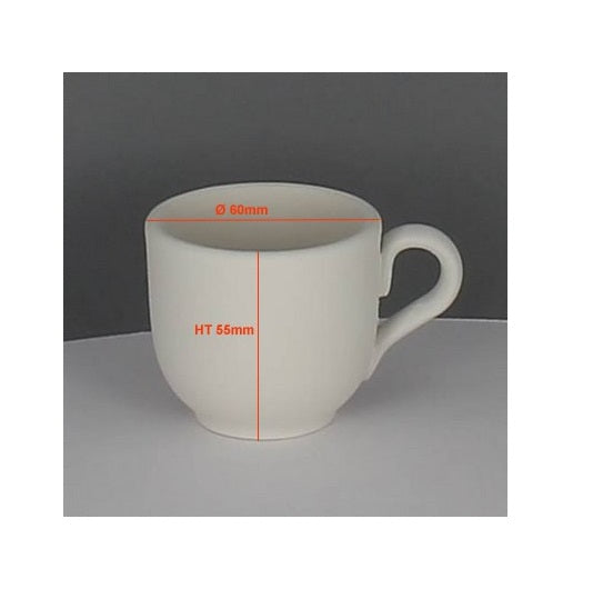Biscuit de faïence - Tasse à café expresso Ø60MM H55MM P270
