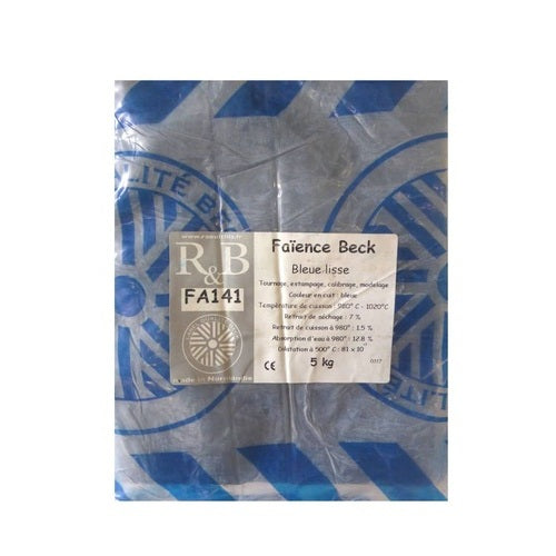 Faïence bleue Raoult & Beck FA141 lisse