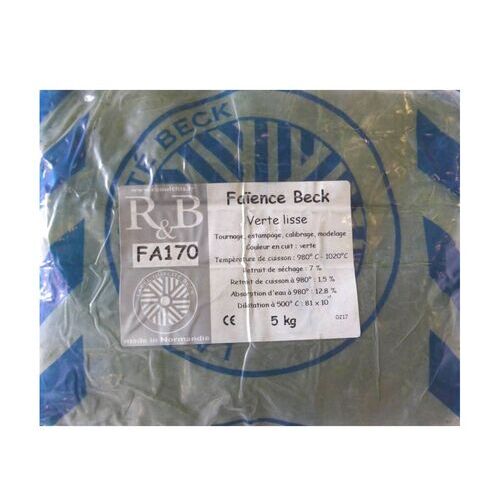 Faïence vert Raoult & Beck FA170 lisse