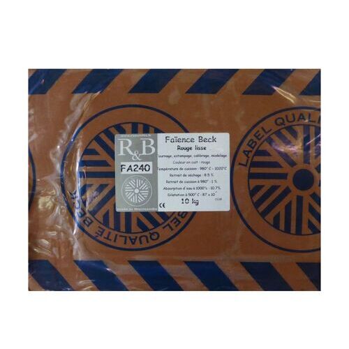 Faïence rouge Raoult & Beck FA240 lisse