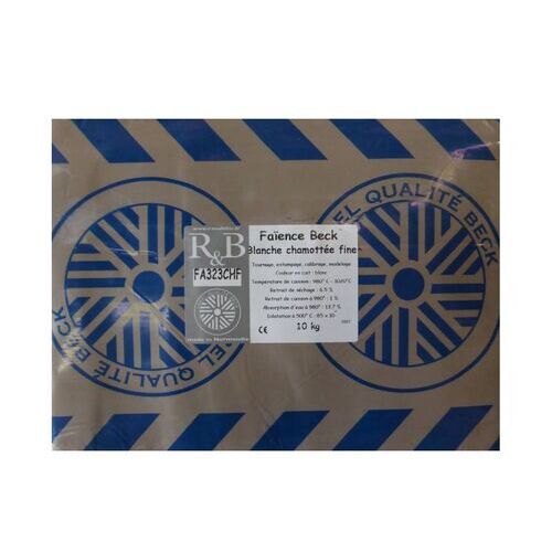 Faïence blanche Raoult & Beck FA323CHF-V2 Chamotte fine 0 à 0.5mm