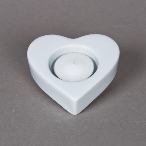 Bougeoir en porcelaine coeur 9 x 9cm GP051