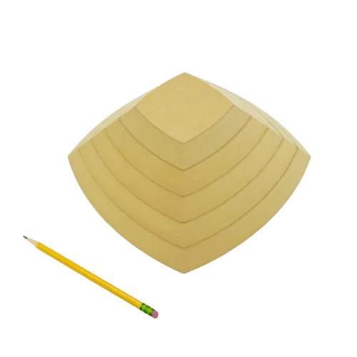 Pack de 5 moules bois carrés sphériques