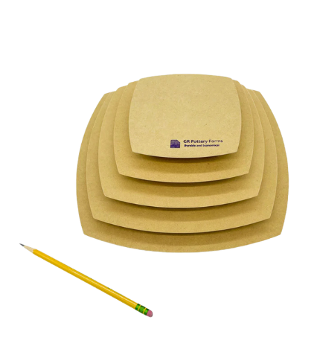 Pack de 5 moules bois carrés sphériques