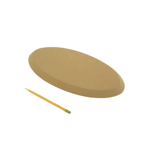 Moule bois plat ovale 20.3 X 38.1cm