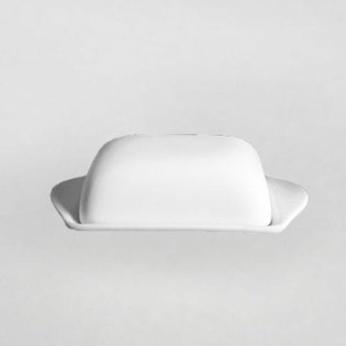 Beurrier avec couvercle - Biscuit de faïence