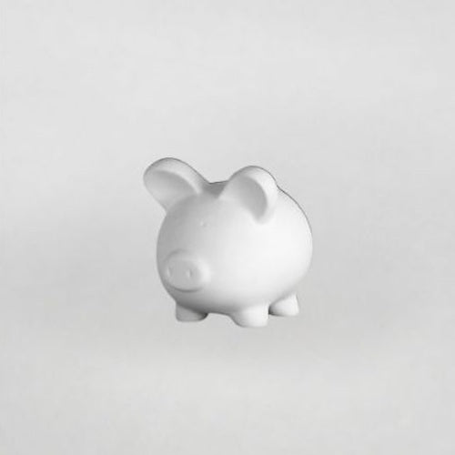 Tirelire cochon 12cm - Biscuit de faïence
