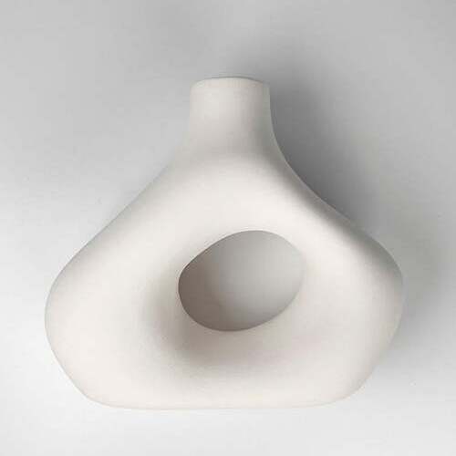Vase asymétrique I Biscuit de faïence