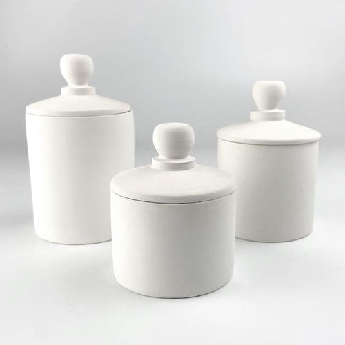 Lot de 3 pots à épice I Biscuit de Faïence