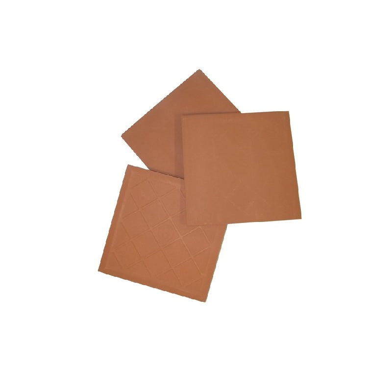 Carreau biscuit de faïence rouge 100 X 100 X 6mm