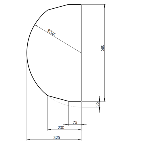 Demi plaque pour four Rohde TE165S
