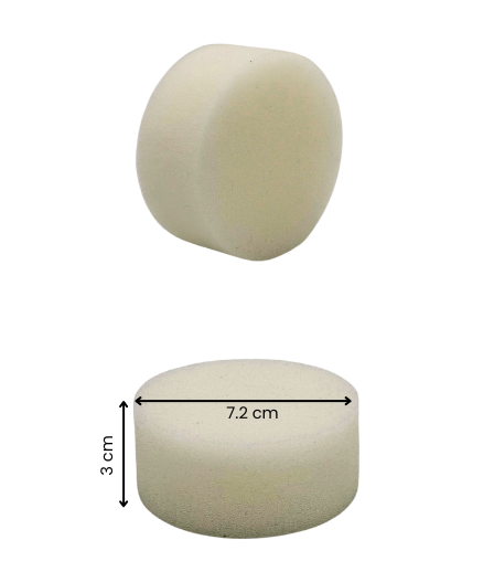 Eponge ronde blanche Ø75mm