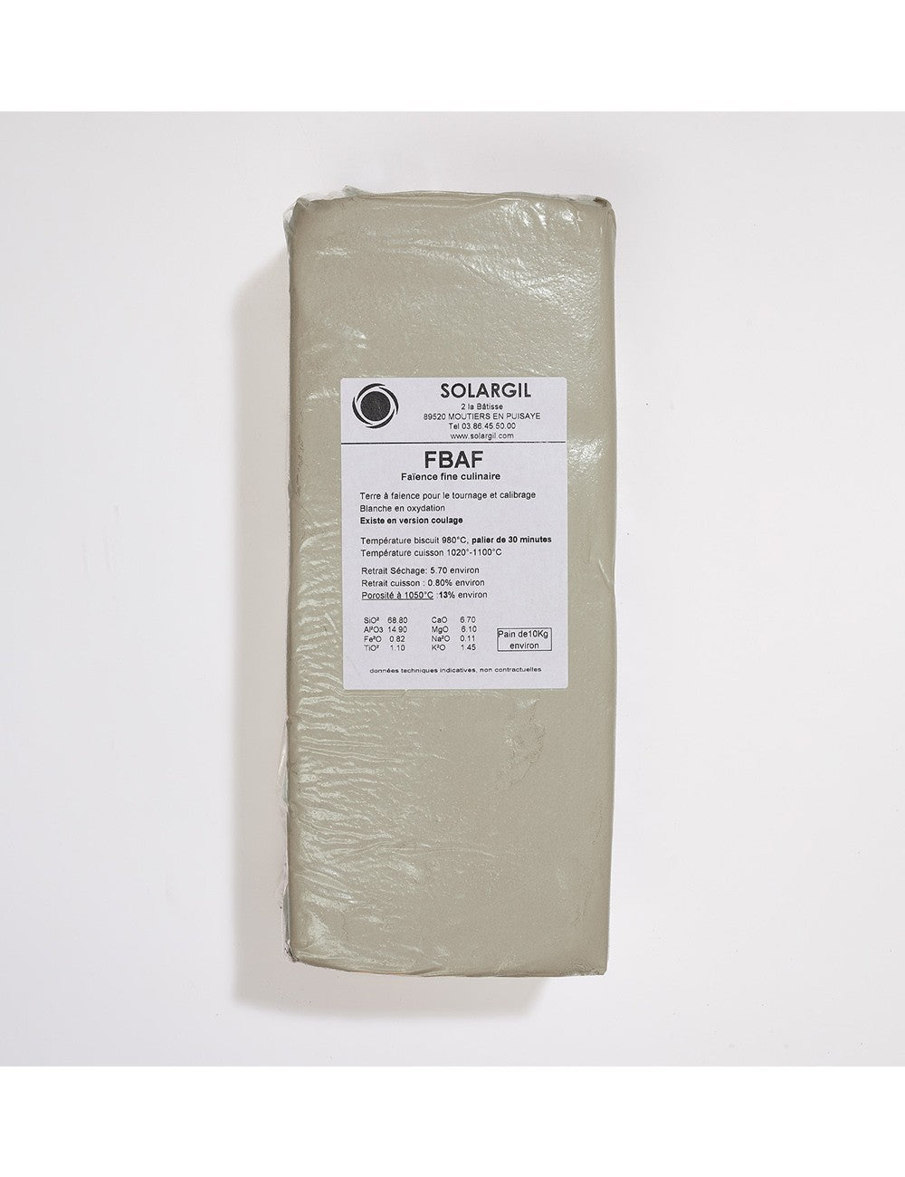 Faïence culinaire FBAF lisse