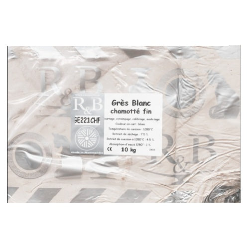 Grès blanc Omaha Raoult & Beck GE500CHF chamotte 0 à 0.5mm