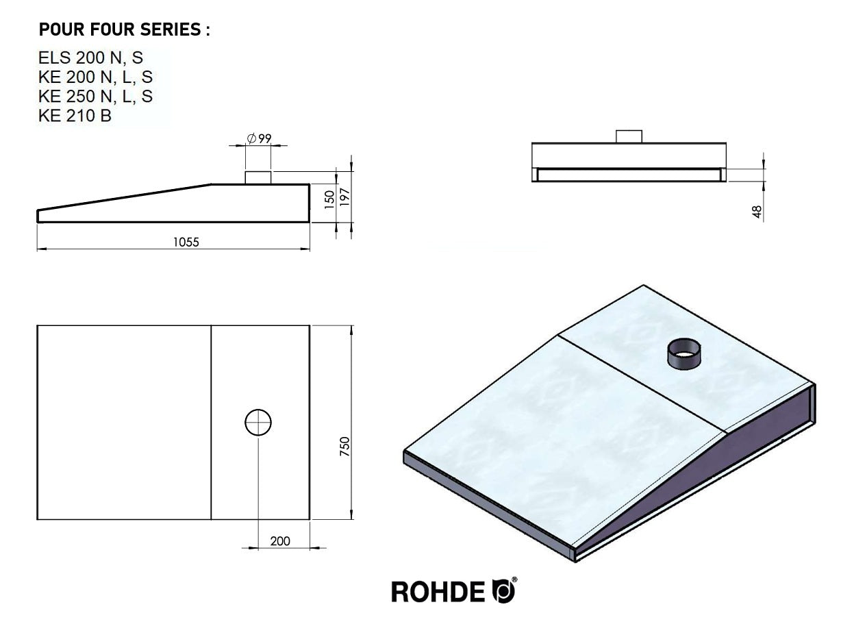 Hotte pour four Rohde KE 200 210 250 et ELS 200