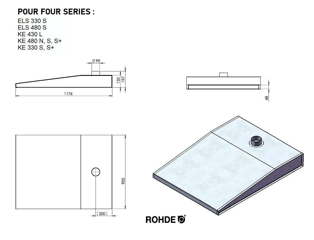 Hotte pour four Rohde KE 330 430 480 et ELS 330 480
