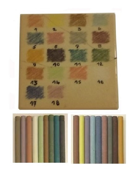 Keramine, boite de 18 craies assorties