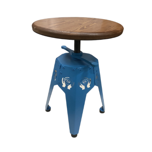 Tabouret en métal ajouré - réglage à vis